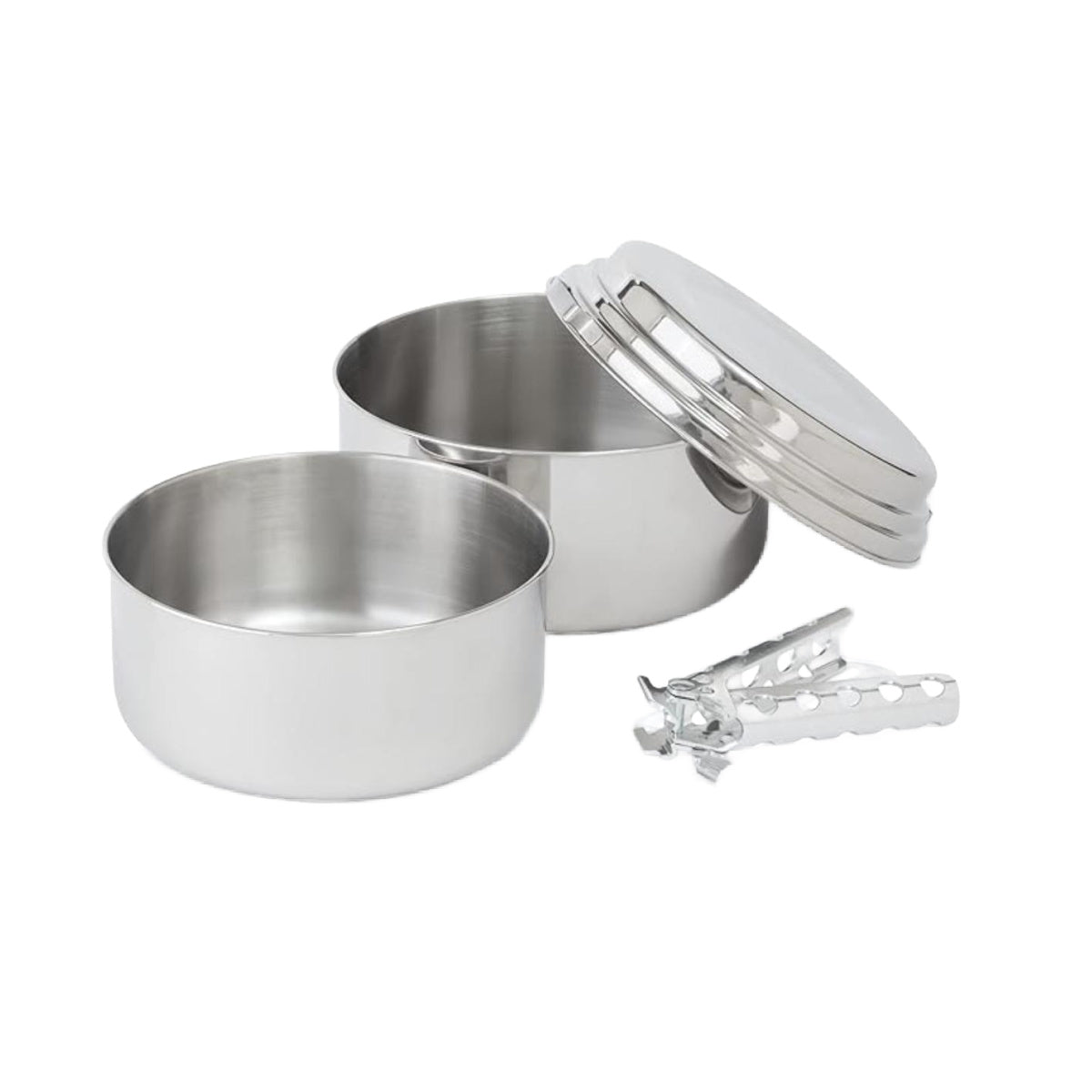 SET OF 2 STAINLESS STEEL POTS ALPINE 2 POT