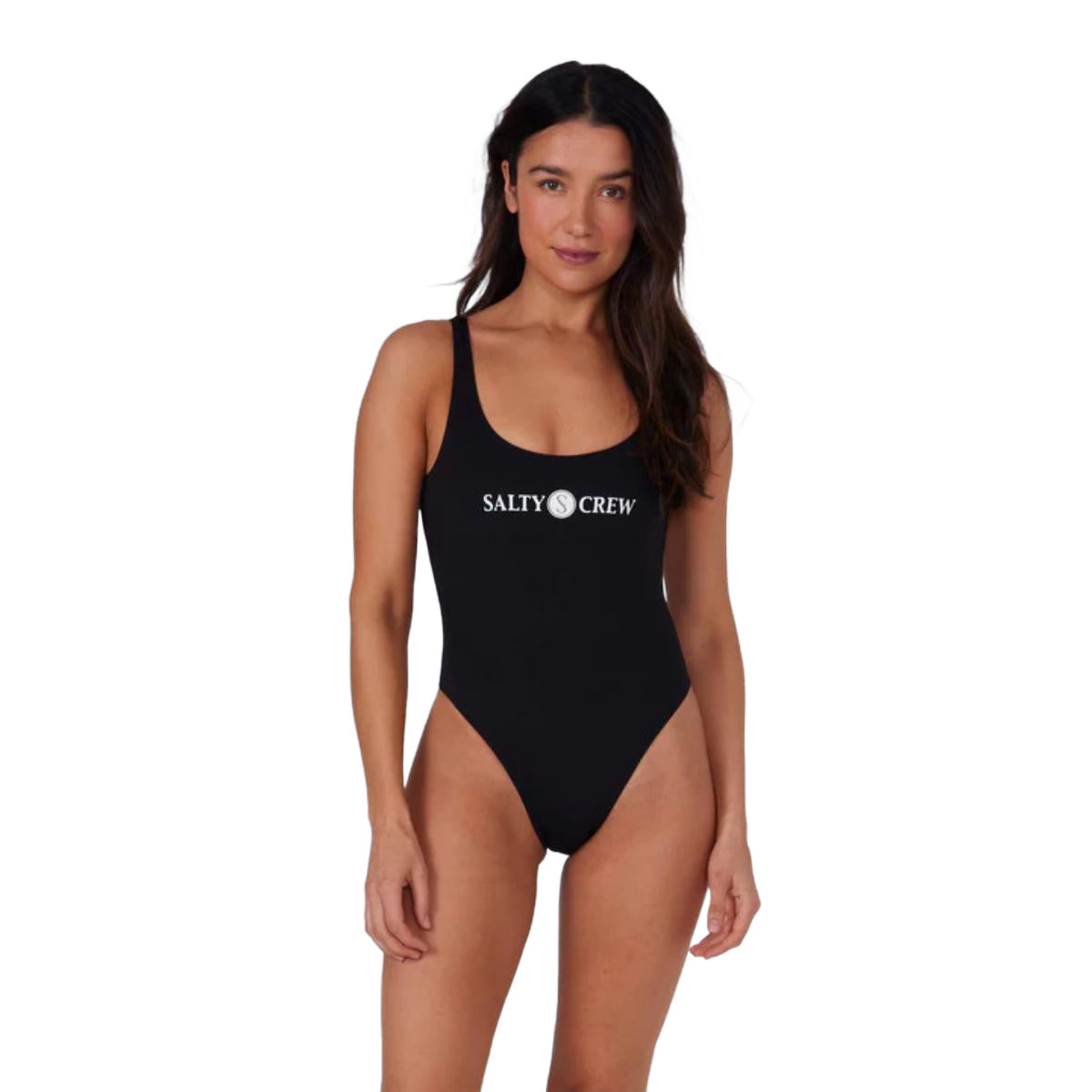 WOMEN'S ONE-PIECE SWIMSUIT STATIC black