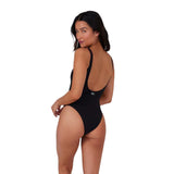 WOMEN'S ONE-PIECE SWIMSUIT STATIC black