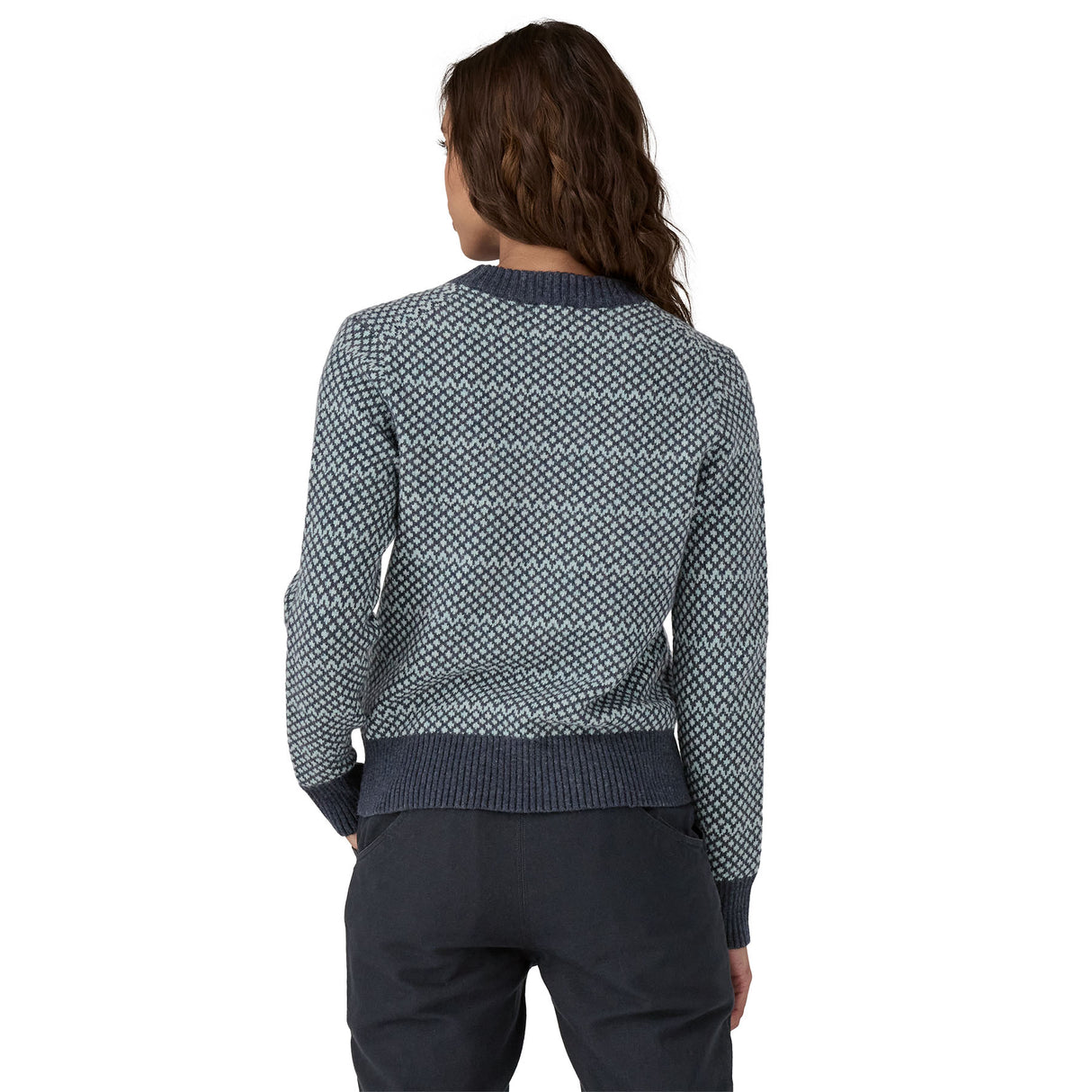 ŽENSKI PULOVER RECYCLED WOOL-BLEND CREWNECK SWEATER