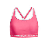 GIRLS' SPORTS BRA CROSSBACK MID PRINTED