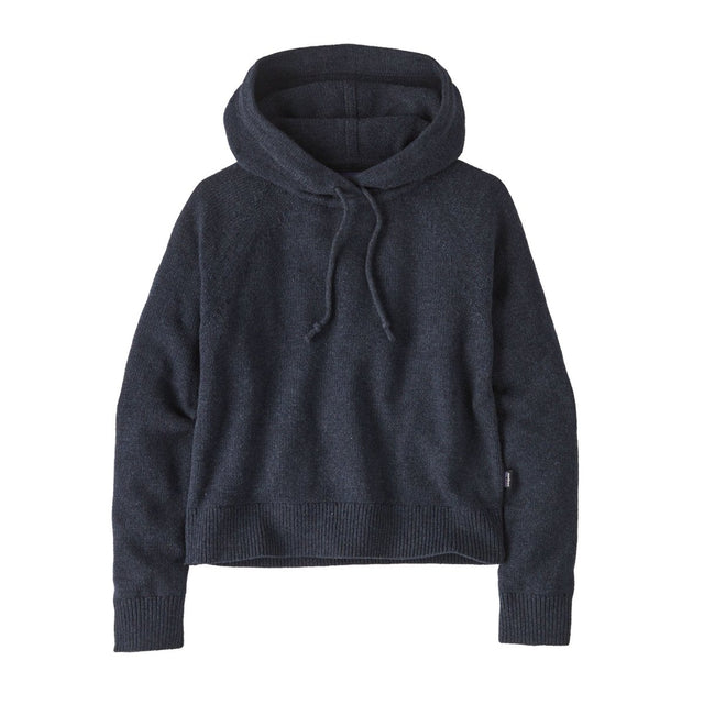 ŽENSKI PULOVER S KAPUCO RECYCLED WOOL-BLEND HOODED moder - Alpska Šola Bovec